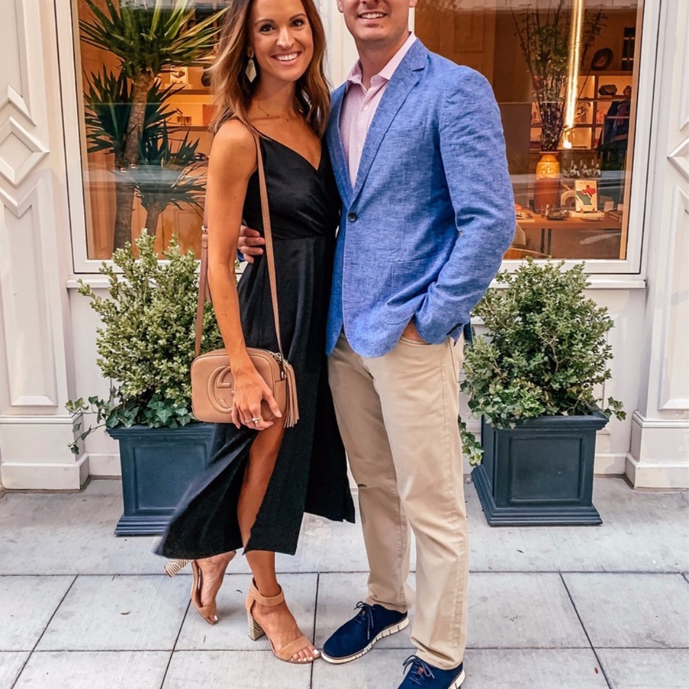 WAYF Black Slit Leg Jumpsuit NWTs